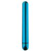 XR Brands 10X Slim Metallic Bullet Blue - Powerful Rechargeable Vibrator for Intense Pleasure - Adult Naughty Store