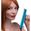 XR Brands 10X Slim Metallic Bullet Blue - Powerful Rechargeable Vibrator for Intense Pleasure - Adult Naughty Store