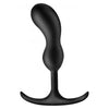 XR Brands Heavy Hitters Comfort Plugs 6.4in Silicone Anal Plug Small - Intense Prostate Stimulation - Black