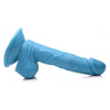 XR Brands Pop 6.5in Popping Dildo with Balls - Model XRBPD65 - Unisex Pleasure - Blue - Adult Naughty Store