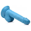 XR Brands Pop 6.5in Popping Dildo with Balls - Model XRBPD65 - Unisex Pleasure - Blue - Adult Naughty Store