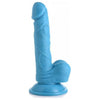 XR Brands Pop 6.5in Popping Dildo with Balls - Model XRBPD65 - Unisex Pleasure - Blue - Adult Naughty Store