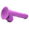 XR Brands Pop 6.5in Popping Purple Dildo with Balls - Model P6.5-PPDB - For All Genders - Intense Internal Pleasure