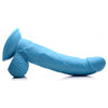 XR Brands Pop 7.5in Dildo with Balls Blue - A Vibrant Pleasure Experience for All Genders and Sensitive Areas