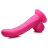 XR Brands Pop 7.5in Dildo with Balls Pink - Pleasure Popping Passion for All Genders - Adult Naughty Store