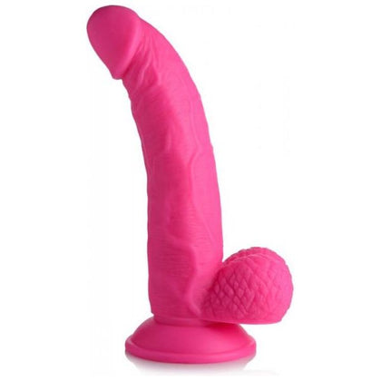 XR Brands Pop 7.5in Dildo with Balls Pink - Pleasure Popping Passion for All Genders - Adult Naughty Store