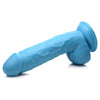 XR Brands Pop 8.25in Dildo with Balls Blue - Intense Pleasure for All Genders and Mind-Blowing Sensations - Adult Naughty Store