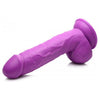 XR Brands Pop 8.25in Popping Dildo with Balls - Purple, Model T8-25, Unisex Pleasure Toy - Adult Naughty Store