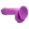 XR Brands Pop 8.25in Popping Dildo with Balls - Purple, Model T8-25, Unisex Pleasure Toy - Adult Naughty Store