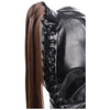 XR Brands Strict Ponytail Bondage Hood - Model XRBH-001 - Unisex BDSM Headgear for Sensory Play and Power Exchange - Black - Adult Naughty Store