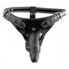 XR Brands Strict Double Penetration Strap On Harness - Model DP-2000 - Unisex Anal and Vaginal Pleasure - Black - Adult Naughty Store