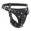 XR Brands Strict Double Penetration Strap On Harness - Model DP-2000 - Unisex Anal and Vaginal Pleasure - Black - Adult Naughty Store