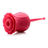 Bloomgasm XR Brands The Rose Buzz Dual-Ended Air-Stim Rose Vibrator - Model R-1001 - Women's Clitoral and Nipple Pleasure - Red - Adult Naughty Store