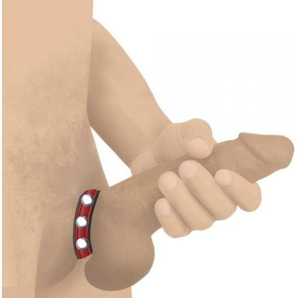 Strict Leather Speed Snap Cock Ring Red - XR Brands SR-2022 - For Strong and Sensational Pleasure