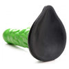 XR Brands Creature Cocks Radioactive Reptile Thick Scaly Dildo - Model XRCR-001 - Unisex Anal and P-Spot Pleasure - Metallic Green - Adult Naughty Store