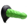 XR Brands Creature Cocks Radioactive Reptile Thick Scaly Dildo - Model XRCR-001 - Unisex Anal and P-Spot Pleasure - Metallic Green - Adult Naughty Store