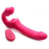 XR Brands Strap U Licking & Vibrating Strapless Strap-on W- Remote - Model XRSU-2021 - Women's Dual Stimulation Silicone Strap-on - Pink - Adult Naughty Store