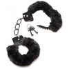 XR Brands Master Series Cuffed In Fur Furry Handcuffs Black - Sensual Faux Fur Bondage Restraints for Couples - Adult Naughty Store