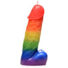 Master Series Pride Pecker Rainbow Drip Candle - Sensual Wax Play for All Genders and Pleasure Zones - Adult Naughty Store