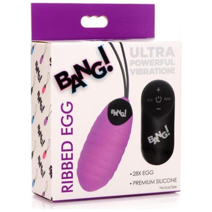 Bang! Swirl Silicone Egg Purple - Powerful Remote-Controlled Silicone Egg Vibrator for Women - XR Brands SW-2001 - Intense Stimulation and Pleasure - Purple - Adult Naughty Store