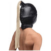 XR Brands Strict Blonde Ponytail Bondage Hood - Model PH-2022 - Unisex - Sensory Play and Power Exchange - Black - Adult Naughty Store