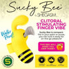 XR Brands Shegasm Sucky Bee Clit Stimulator Finger Vibe - Model SB-2023 - Women's G-Spot and Clitoral Pleasure - Yellow and Black - Adult Naughty Store