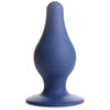 XR Brands Squeeze-It Tapered Anal Plug Blue Large - Premium Silicone, Model XRSATP-BL-L, for Men and Women, Intense Backdoor Pleasure