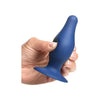 XR Brands Squeeze-It Tapered Anal Plug Blue Large - Premium Silicone, Model XRSATP-BL-L, for Men and Women, Intense Backdoor Pleasure