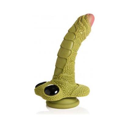 XR Brands Creature Cocks Swamp Monster Green Scaly Silicone Dildo - Model SM-001 - Unisex Anal and Vaginal Pleasure - Intense Green