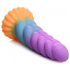 XR Brands Creature Cocks Mystique Unicorn Silicone Dildo - Model MUD-001 - Unisex Pleasure Toy for Exquisite Sensations - Orange, Blue, Purple - Adult Naughty Store