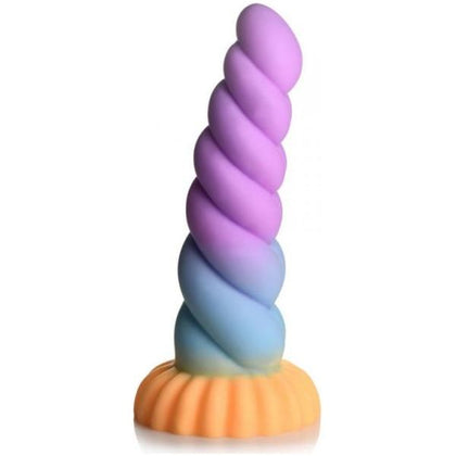 XR Brands Creature Cocks Mystique Unicorn Silicone Dildo - Model MUD-001 - Unisex Pleasure Toy for Exquisite Sensations - Orange, Blue, Purple - Adult Naughty Store