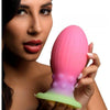 XR Brands Creature Cocks Xeno Glow In The Dark Silicone Egg - Model XG-2021 - Unisex Anal and Vaginal Pleasure - Pink/Purple/Green - Adult Naughty Store