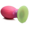 XR Brands Creature Cocks Xeno Glow In The Dark Silicone Egg - Model XG-2021 - Unisex Anal and Vaginal Pleasure - Pink/Purple/Green - Adult Naughty Store