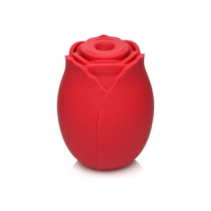 Bloomgasm Mystic Rose Sucking & Vibrating Silicone Rose - XR Brands Intimate Pleasure Toy - Model MR-001 - Unisex - Clitoral and Nipple Stimulation - Red