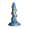 XR Brands Creature Cocks Lord Kraken Tentacled Silicone Dildo - Model KRAK-3000 - Unisex Anal and Vaginal Pleasure - Deep Blue and Shimmering Gold - Adult Naughty Store