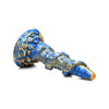 XR Brands Creature Cocks Lord Kraken Tentacled Silicone Dildo - Model KRAK-3000 - Unisex Anal and Vaginal Pleasure - Deep Blue and Shimmering Gold - Adult Naughty Store