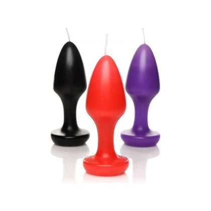 Master Series Kink Inferno Drip Candles - Sensual Wax Play Kit for Couples - Model XRB-001 - Unisex - Full Body Pleasure - Black, Purple, Red