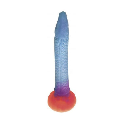 XR Brands Creature Cocks Makara Glow In The Dark Silicone Snake Dildo - Model MKR-16, Unisex Anal Pleasure Toy, Purple/Blue - Adult Naughty Store