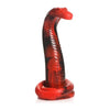 XR Brands Creature Cocks King Cobra Silicone Dildo - Model KC-3000 - Unisex Pleasure Toy for Intense Stimulation - Red and Black - Adult Naughty Store