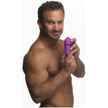 Bang! 10X Mini Silicone Massage Wand Purple - XR Brands - Powerful Vibrating Wand for Intimate Pleasure - Model B10X - Unisex - Clitoral and Body Stimulation - Silky Smooth Purple - Adult Naughty Store