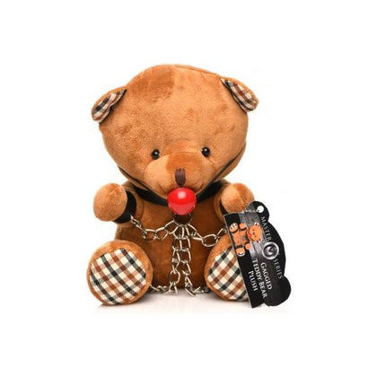 Master Series Gagged Bondage Bear - Deluxe Teddy Restraint Toy for Submissive Play - Model XR-2023 - Unisex - Pleasure in Bondage - Brown - Adult Naughty Store