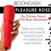 Introducing the XR Brands Bloomgasm Pleasure Rose Wand 10X - Model R10R, a Luxurious Silicone Wand with Rose Attachment for Enhanced Self-Pleasure, Designed for Women, Delivering Blissful Sti - Adult Naughty Store