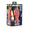 XR Brands Creature Cocks Enchantress Rainbow Glass Dildo - Kraken Model XR2000 - Unisex Anal and Vaginal Pleasure - Rainbow - Adult Naughty Store