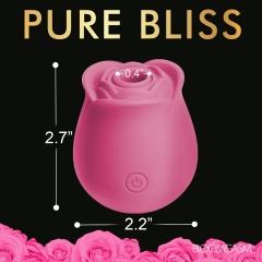 XR Brands Bloomgasm The Perfect Rose Clit Stimulator XX-100 Female Clitoral Suction Toy Pink - Adult Naughty Store