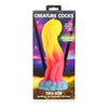 XR Brands Creature Cocks Tenta-Glow Glow-In-The-Dark Silicone Tentacle Dildo Model 072 for Both Genders, Stimulates P-Spot and G-Spot, Blue-Green-Orange Glow - Adult Naughty Store