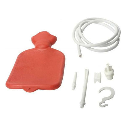 Clean Stream Water Bottle Douche Kit - Bag System Economy Enema Set Red