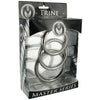 Trine Steel Cock Ring Set 3 Piece - Premium Stainless Steel Male Pleasure Enhancer - Model TRN3 - For Men - Intensify Pleasure and Enhance Stamina - Sleek Silver - Adult Naughty Store