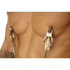 Sterling Monarch Nipple Clamps - Exquisite BDSM Nipple Torture Device, Model NM-500, Unisex, Intense Nipple Stimulation, Elegant Silver