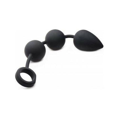 Tom of Finland Weighted Anal Ball Beads Black - Model XRTF-AB01 - For Men - Intense Anal Pleasure - Black