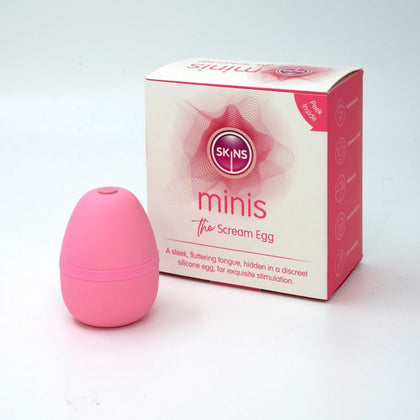 Skins Minis - The Scream Egg SE-10 Clitoral and Nipple Stimulator for All Genders - Sleek Black